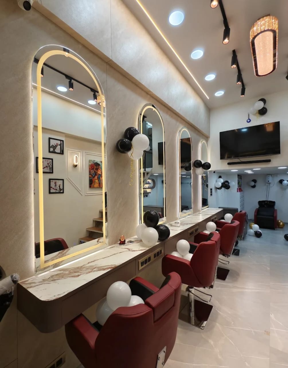 Luxury hair styling area
